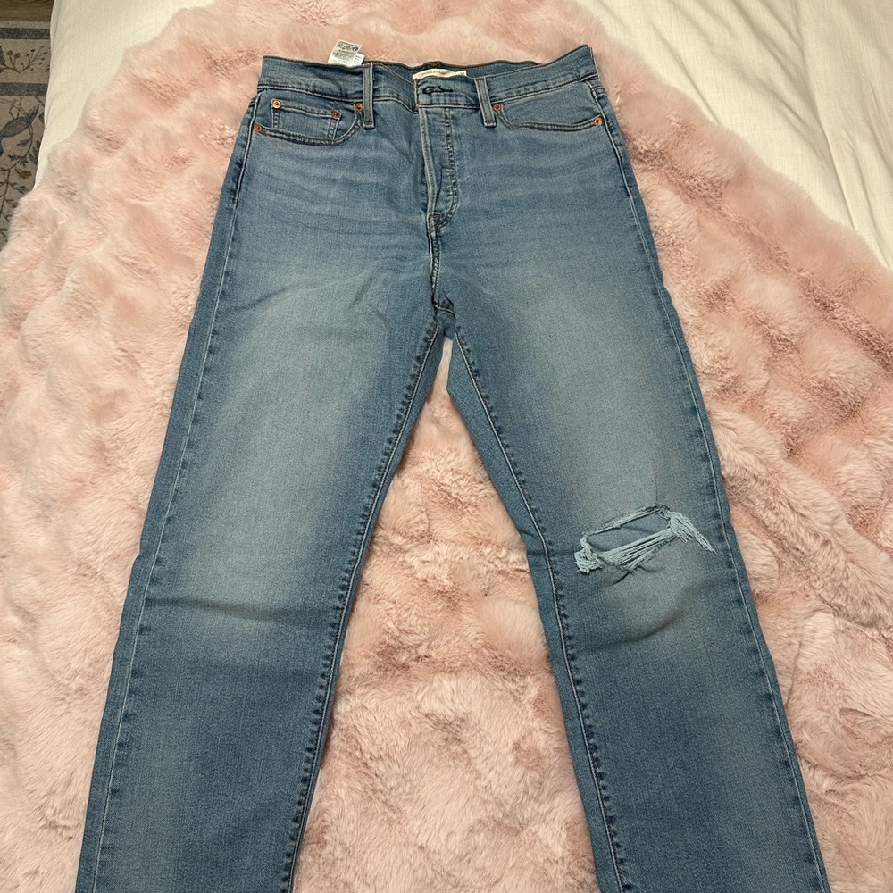 Levi Light Blue Women's Straight Leg Jeans